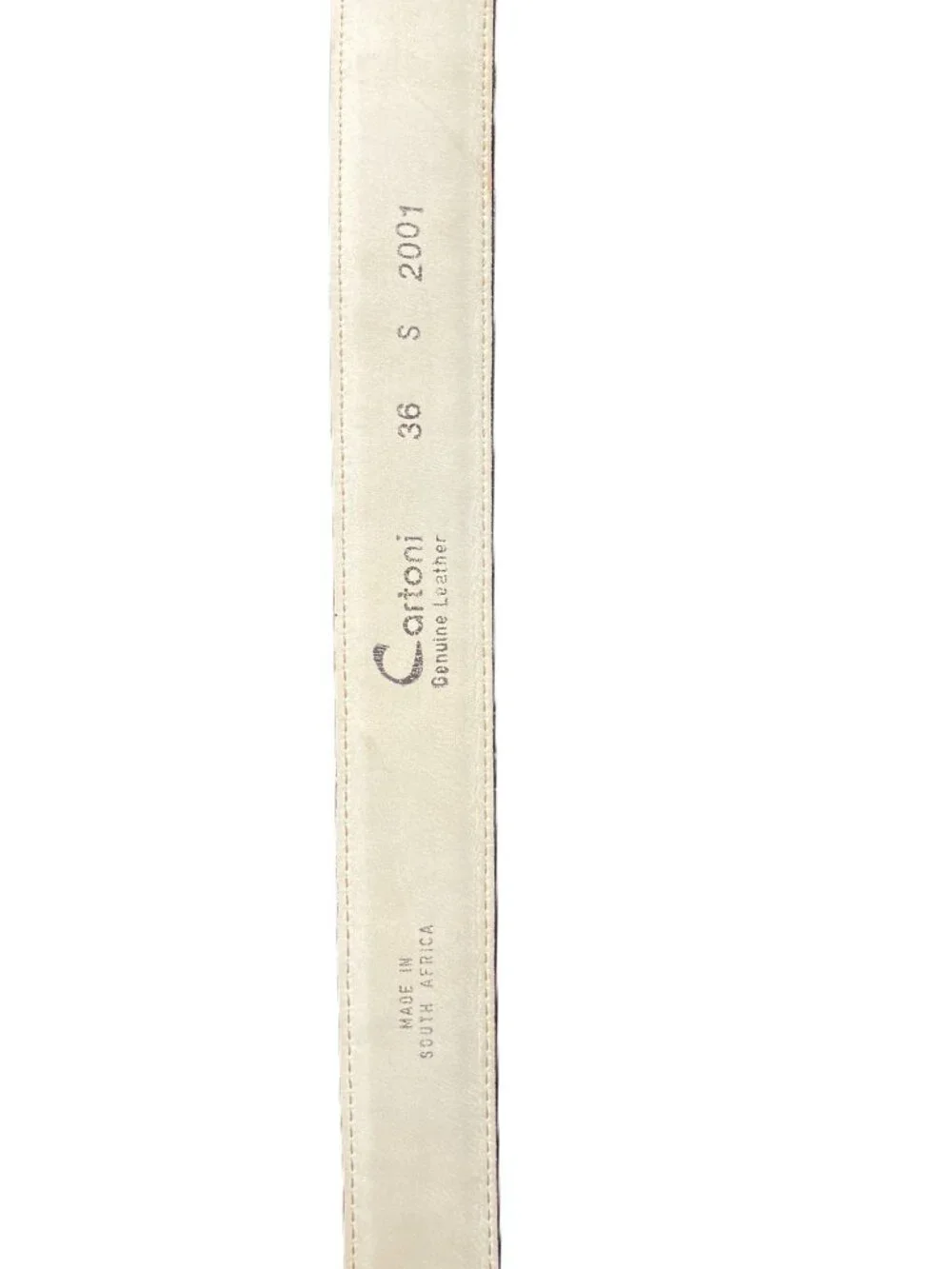 Cartoni Genuine Leather Belt Solid Brass Buckle Brown 36 Made in South Africa